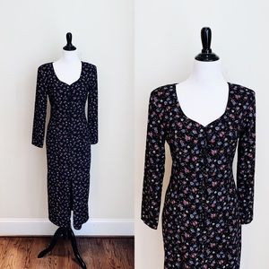 Vintage Floral Elisse Maxi Dress